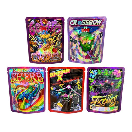 Rainbow Set Mylar Bags - Set of 50