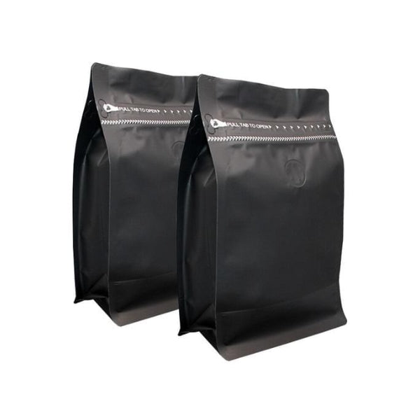 Coffee Bags with valves – 3 sizes – matte black - sets of 50