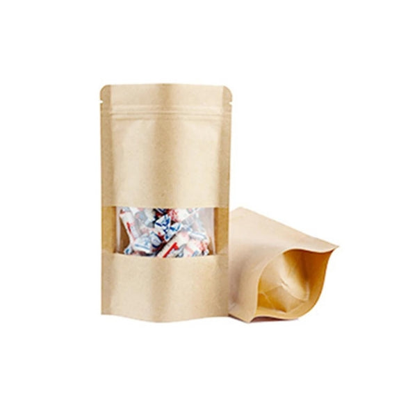 Kraft Paper Bags with Window – Sets of 50 – Various Sizes