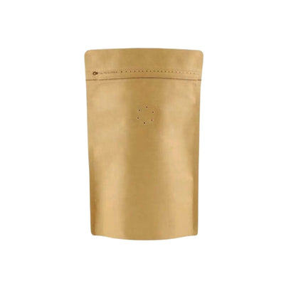 Kraft Paper Coffee Bag Sample - 18 x 29 + 5 cm: 455 – 500 grams