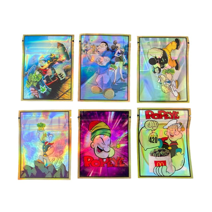 Popeye Mylar Bags - Set of 50