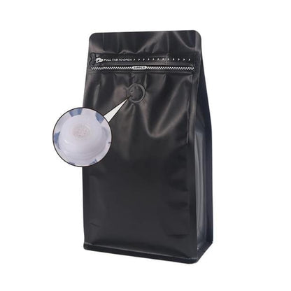 Coffee Bags with valves – 3 sizes – matte black - sets of 50